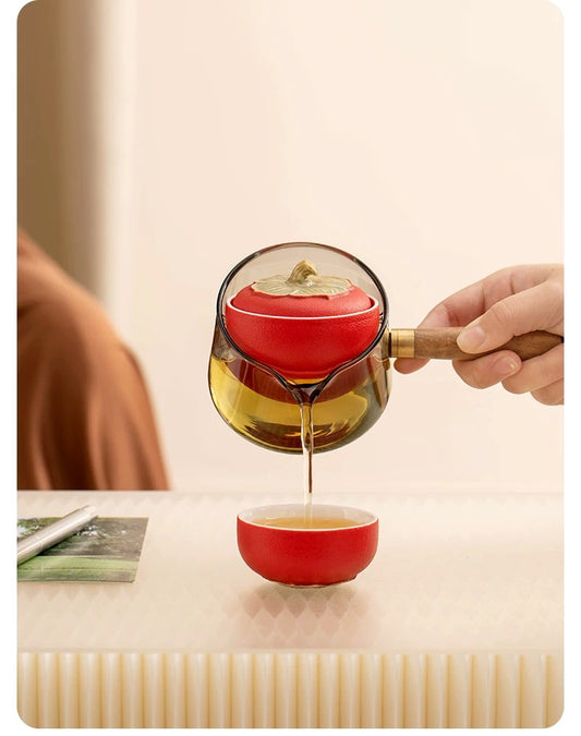 Zhuan Zhuan Tea Pot (red & grey)