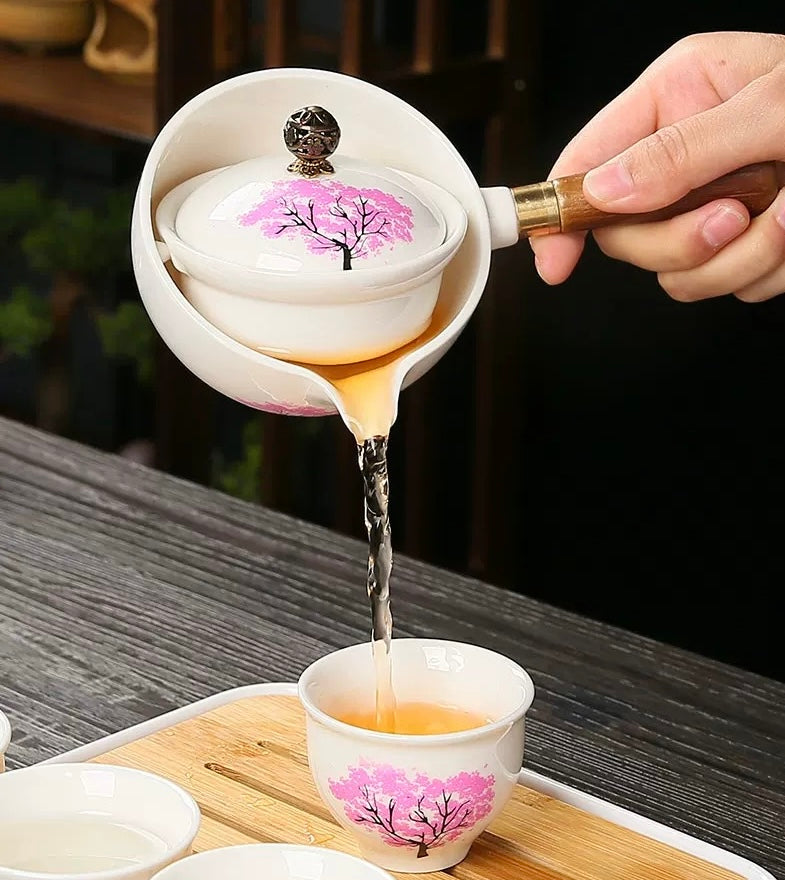 Lazy Leisure Tea Brewing Kit Magic teapot(Sakura Color-Changing)