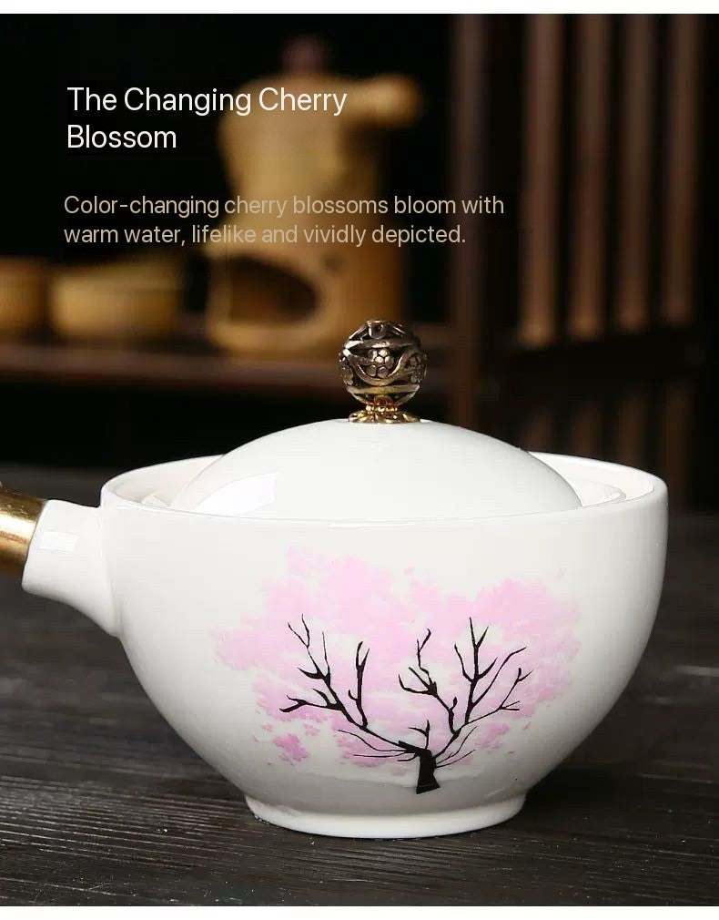 Lazy Leisure Tea Brewing Kit Magic teapot(Sakura Color-Changing)